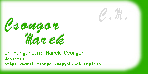 csongor marek business card